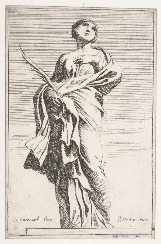 Standing Female Figure Wall Art by Pierre Ignace Parrocel - High-Resolution Digital Print
