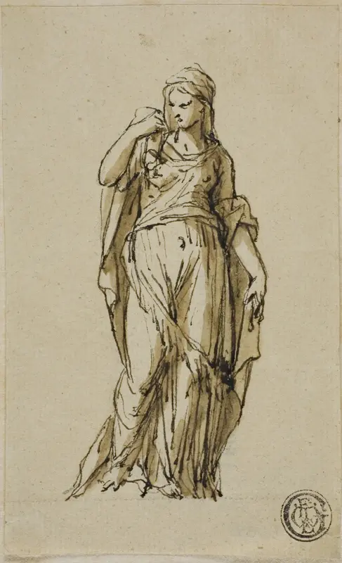 Standing Female Figure Turning to the Left Wall Art by John Michael Rysbrack - High-Resolution Digital Print