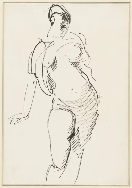 Standing Female Nude Wall Art by Rik Wouters - High-Resolution Digital Print