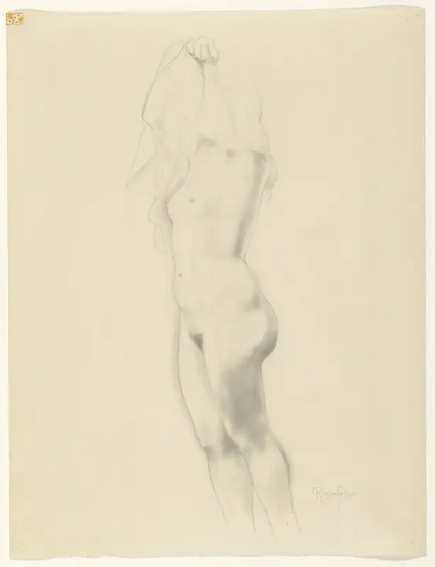 Standing Female Nude Wall Art by Armand Rassenfosse - High-Resolution Digital Print