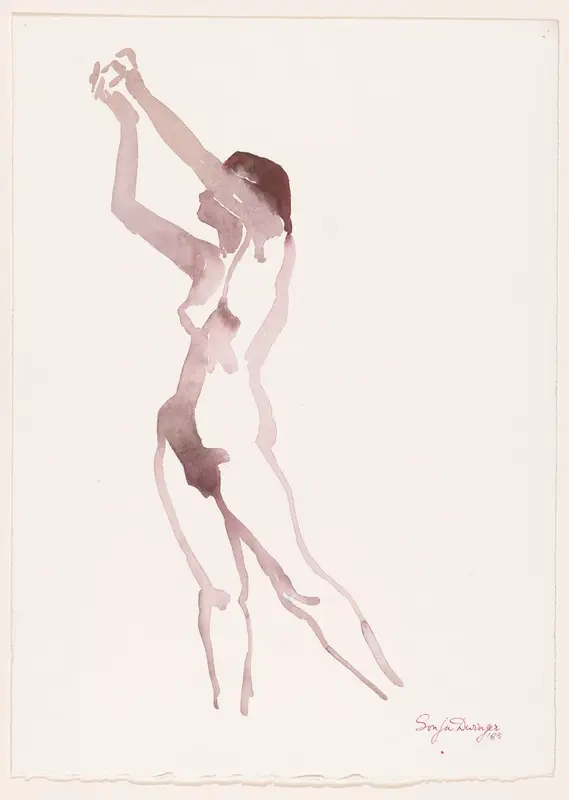 Standing Female Nude, with Raised Arms Wall Art by Unknown - High-Resolution Digital Print