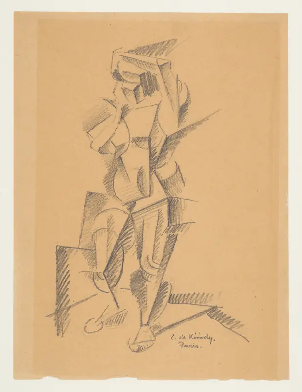 Standing Figure Wall Art by Elemér de Kóródy - High-Resolution Digital Print