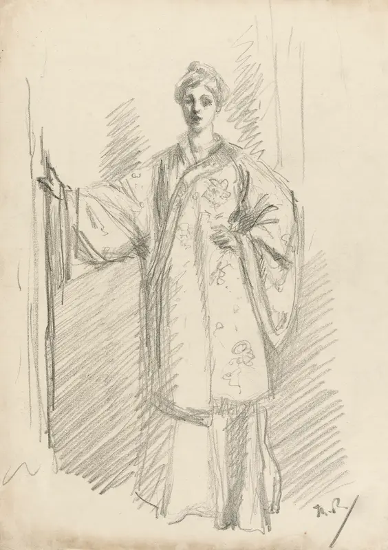 Standing Figure in a Chinese Gown