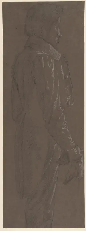 Standing Gentleman, three-quarter length profile facing right Wall Art by Anne Louis Girodet-Trioson - High-Resolution Digital Print