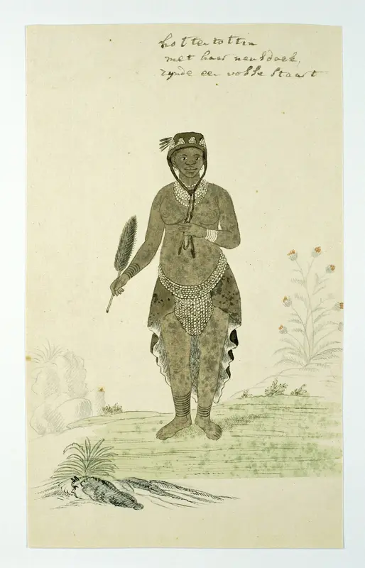 Standing Khoikhoi woman Wall Art by Robert Jacob Gordon - High-Resolution Digital Print