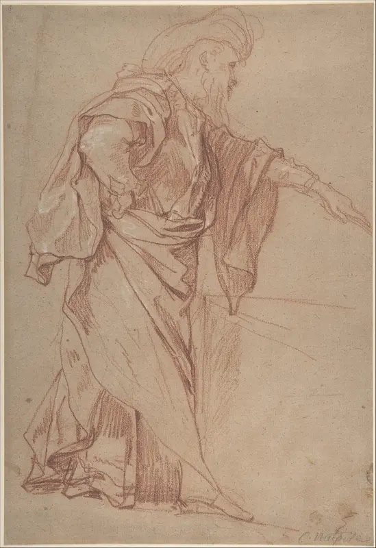 Standing Male Figure with Left Arm Extended Wall Art by Charles Joseph Natoire - High-Resolution Digital Print