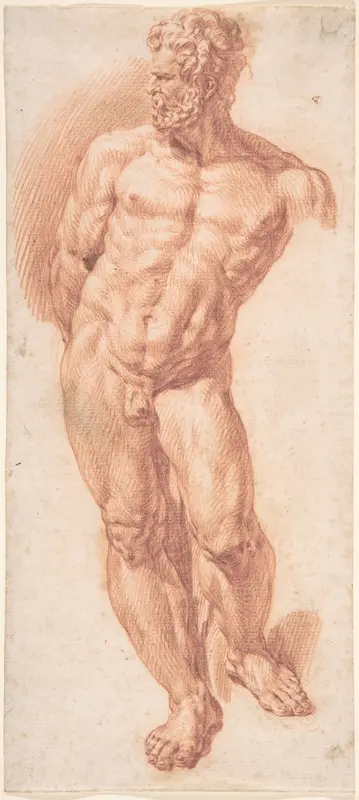 Standing Male Nude Wall Art by Denijs Calvaert - High-Resolution Digital Print