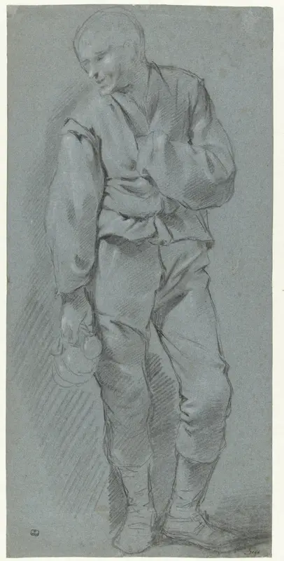Standing Man, Holding a Pitcher in his Right Hand Wall Art by Unknown - High-Resolution Digital Print