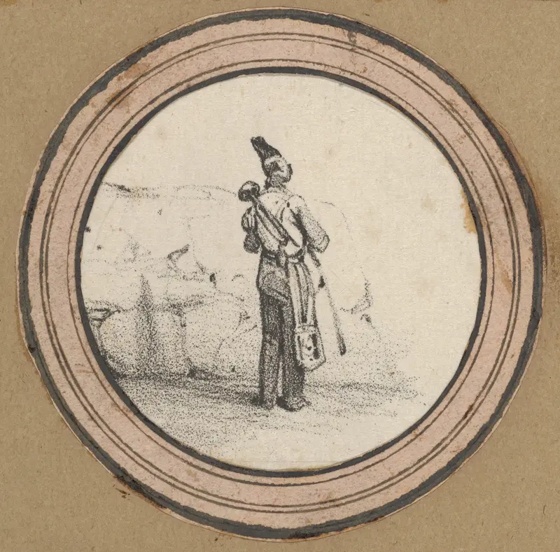 Standing man, viewed from the back Wall Art by Victor Adam - High-Resolution Digital Print