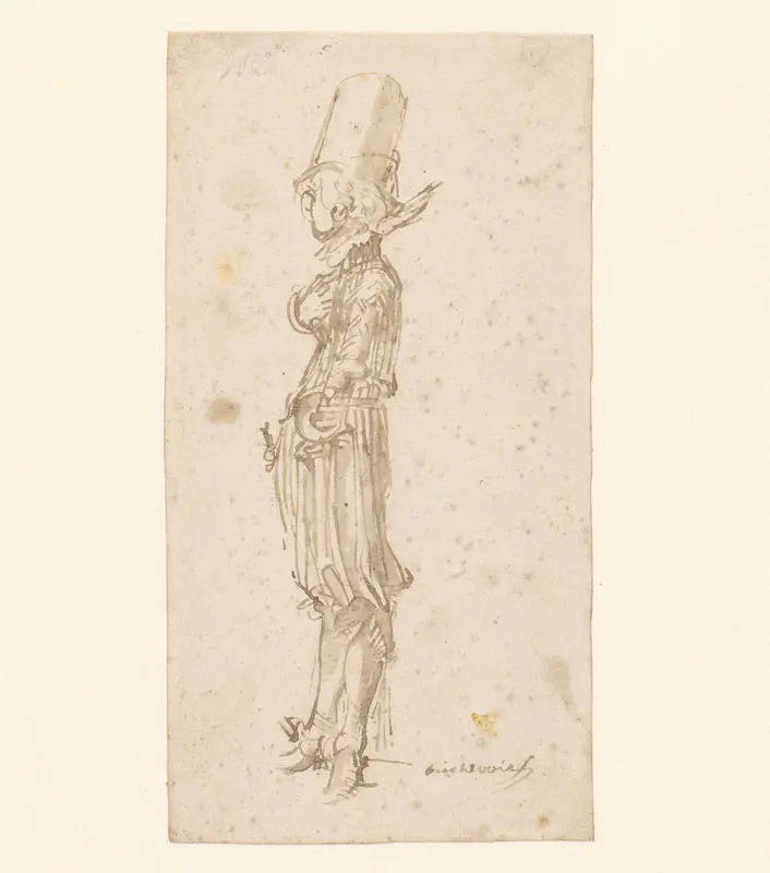 Standing Man with a tall Hat Wall Art by Willem Pietersz Buytewech - High-Resolution Digital Print