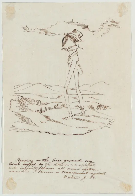 Standing on the Base Ground... I Become a Transparent Eyeball (Illustration for Ralph Waldo Emerson's "Nature") Wall Art by Christopher Pearse Cranch - High-Resolution Digital Print