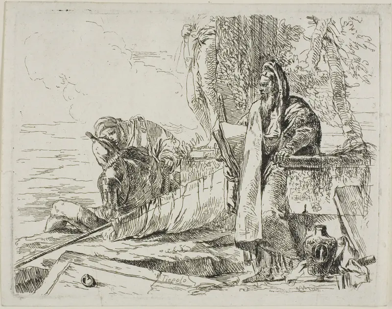 Standing Philosopher and Two Other Figures, from Capricci