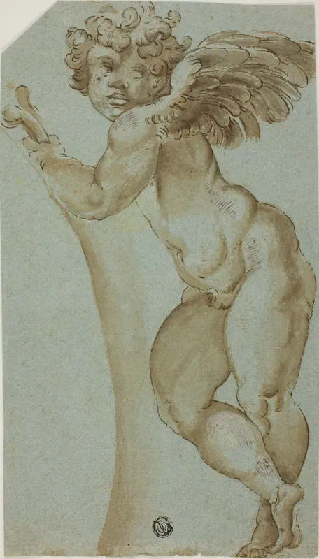 Standing Putto (recto); Saint Jude the Evangelist (verso) Wall Art by Alberti, Cherubino, Style of - High-Resolution Digital Print