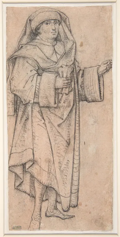 Standing Scholar (Prophet?) Turned to the Right (Recto); Standing Scholar (Prophet?) Turned to the Left (Verso) Wall Art by Germany, Middle Rhine - High-Resolution Digital Print