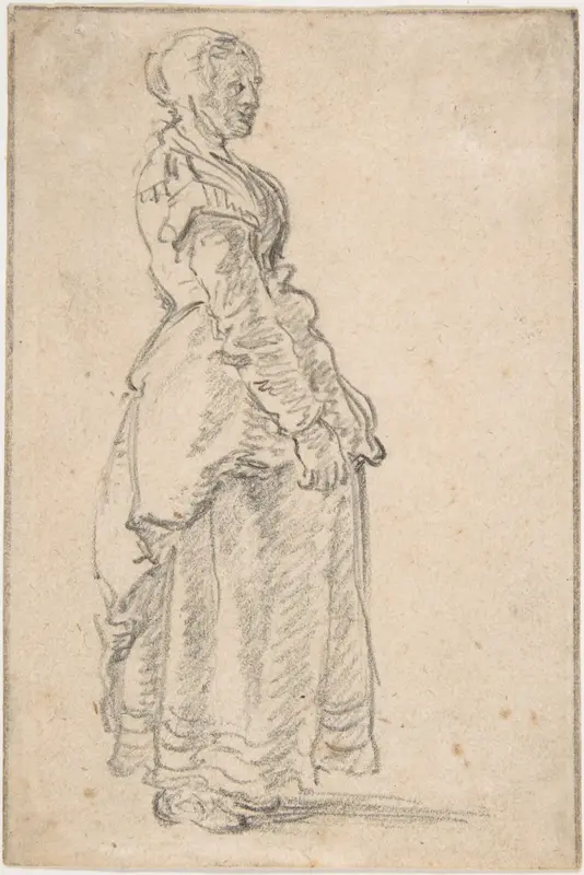 Standing Woman Wall Art by Jan van Goyen - High-Resolution Digital Print