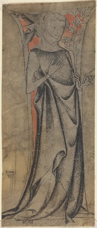 Standing Youth with a Branch Wall Art by Anonymous - High-Resolution Digital Print