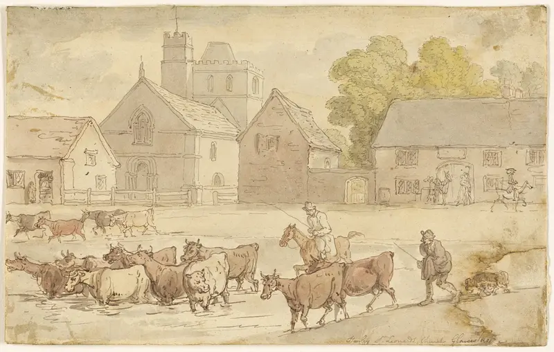 Stanley St. Leonard Church, Gloucestershire Wall Art by Thomas Rowlandson - High-Resolution Digital Print