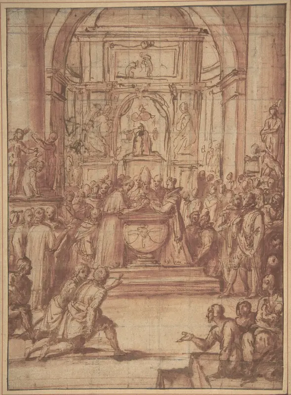 State Baptism of a Child of Noble Blood Wall Art by Anonymous, Italian, Florentine, second half of the 16th century - High-Resolution Digital Print