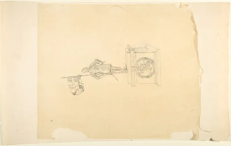 Statue of a Knight Wall Art by Franz von Hauslab the Younger - High-Resolution Digital Print