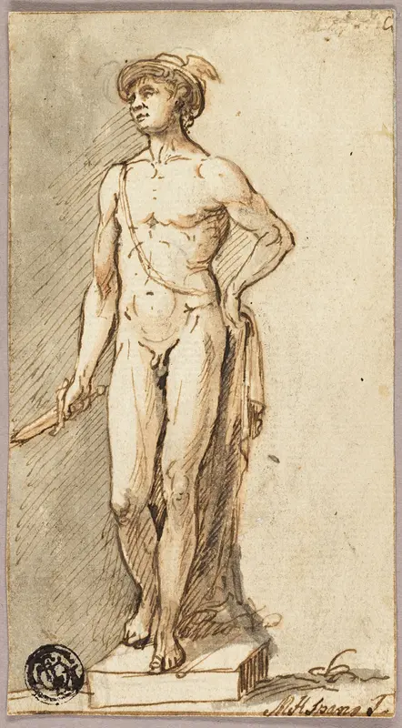 Statue of Mercury Wall Art by Michael Henry Spang - High-Resolution Digital Print