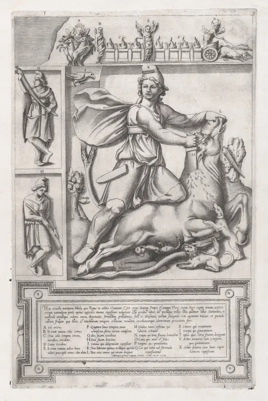 Statue of Mithras, from "Speculum Romanae Magnificentiae" Wall Art by Anonymous - High-Resolution Digital Print