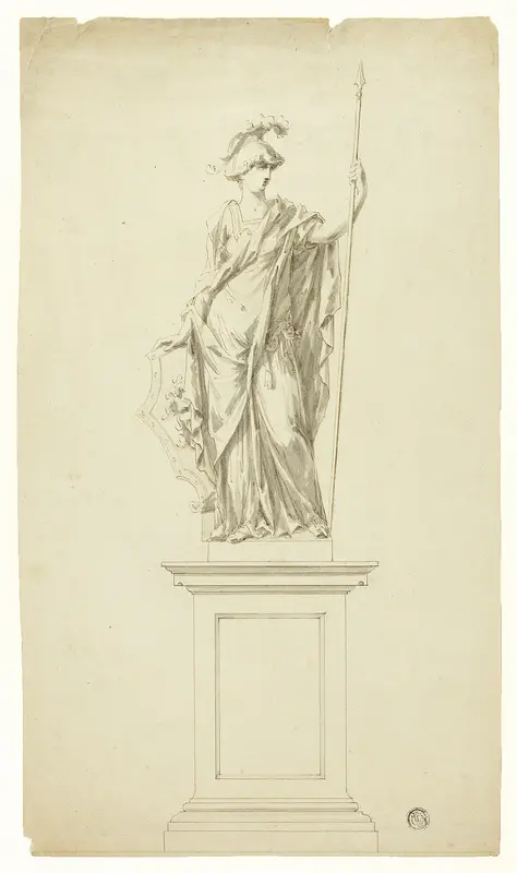 Statue of Pallas Athene Wall Art by Jan van Nost, the younger - High-Resolution Digital Print