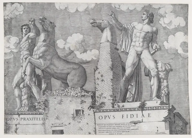 Statues of the Dioscuri at the Quirinal, Rome Wall Art by Anonymous - High-Resolution Digital Print