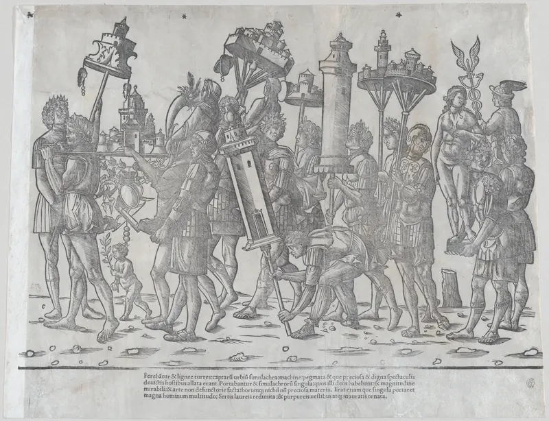 Statues of Venus and Mercury, from "The Triumph of Caesar"