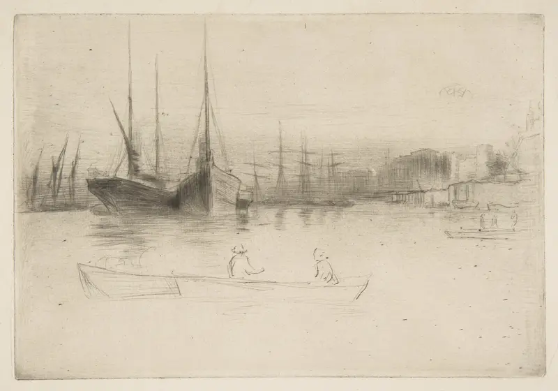 Steamboats off the Tower Wall Art by James McNeill Whistler - High-Resolution Digital Print