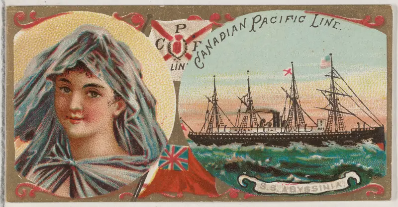 Steamship Abyssinia, Canadian Pacific Line, from the Ocean and River Steamers series (N83) for Duke brand cigarettes Wall Art by W. Duke, Sons & Co. - High-Resolution Digital Print