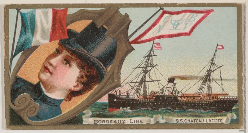 Steamship Chateau Lafitte, Bordeaux Line, from the Ocean and River Steamers series (N83) for Duke brand cigarettes Wall Art by W. Duke, Sons & Co. - High-Resolution Digital Print