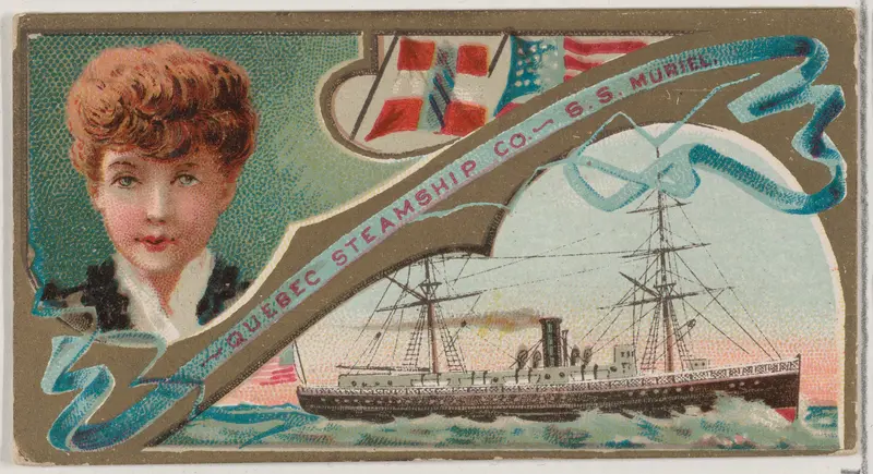 Steamship Muriel, Quebec Steamship Company, from the Ocean and River Steamers series (N83) for Duke brand cigarettes Wall Art by W. Duke, Sons & Co. - High-Resolution Digital Print