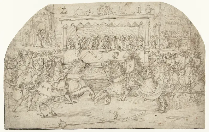 Steekspel ter gelegenheid van de bruiloft van een prins Wall Art by Unknown - High-Resolution Digital Print