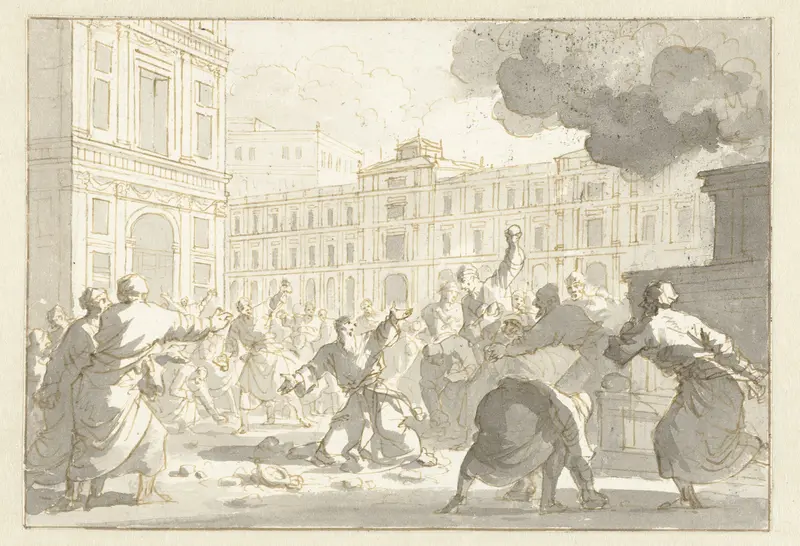 Steniging van de profeet Zacharia Wall Art by Jan Luyken - High-Resolution Digital Print
