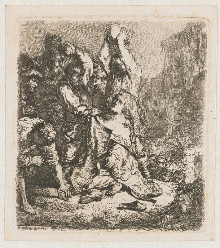 Steniging van Stefanus Wall Art by anonymous - High-Resolution Digital Print