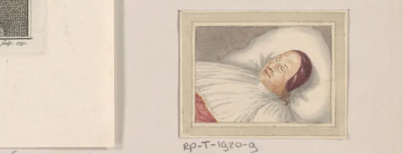 Sterfbed van Nikolaus Ludwig Graf von Zinzendorf Wall Art by anonymous - High-Resolution Digital Print