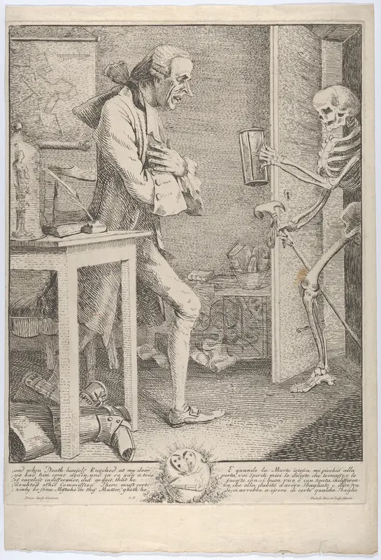 Sterne and Death: "And When Death Himself Knocked at My Door" Wall Art by Thomas Patch - High-Resolution Digital Print