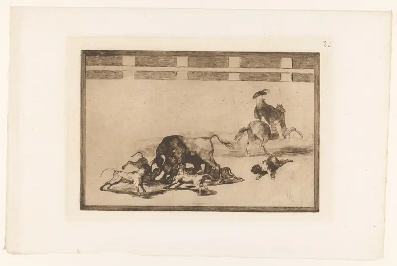 Stier aangevallen door honden Wall Art by Eugène Loizelet - High-Resolution Digital Print