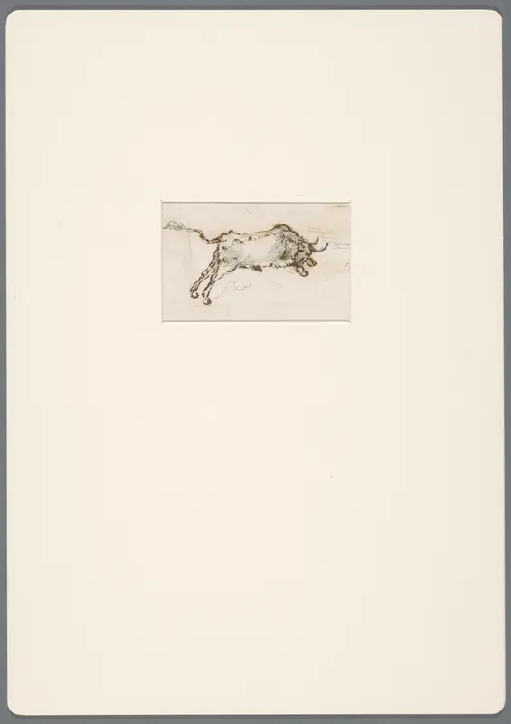 Stier in galop in de aanval Wall Art by David Alphonse de Sandoz-Rollin - High-Resolution Digital Print