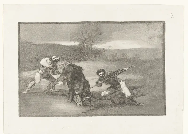 Stierenjacht te voet Wall Art by Francisco de Goya - High-Resolution Digital Print