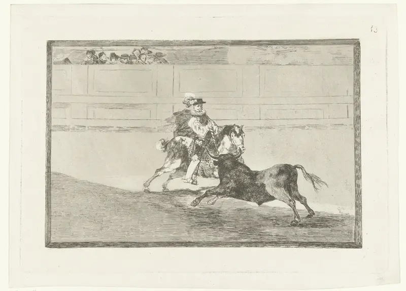 Stierenvechter in een arena Wall Art by Francisco de Goya - High-Resolution Digital Print