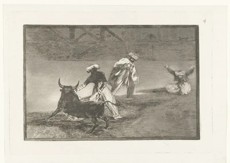 Stierenvechters in een arena Wall Art by Francisco de Goya - High-Resolution Digital Print