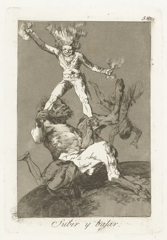 Stijgen en vallen Wall Art by Francisco de Goya - High-Resolution Digital Print