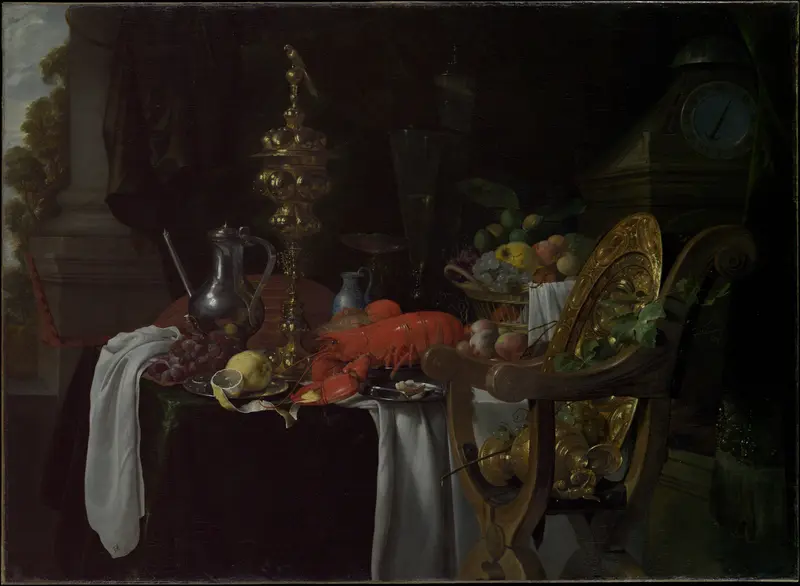Still Life: A Banqueting Scene Wall Art by Jan Davidsz de Heem - High-Resolution Digital Print