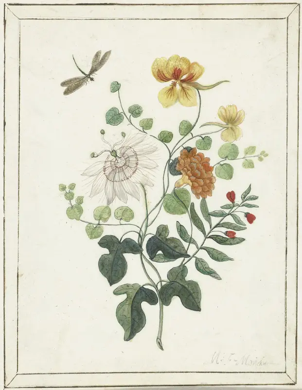 Still Life of Flowers Wall Art by Machtelt Moninckx - High-Resolution Digital Print