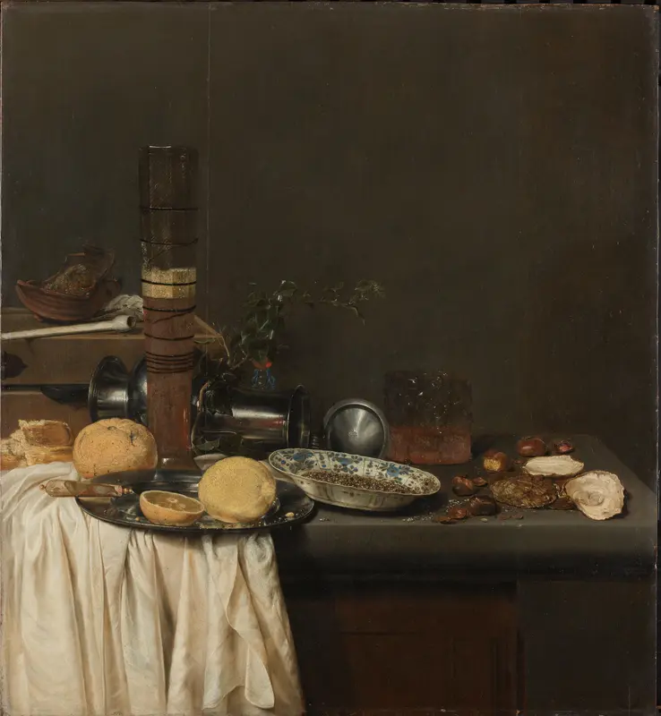 Still Life with a Beer Glass and a Porcelain Dish with Pepper Wall Art by Jan Jansz van de Velde (III) - High-Resolution Digital Print