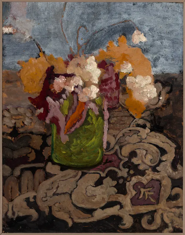 Still-Life with a Green Flower Vase Wall Art by Paula Modersohn-Becker - High-Resolution Digital Print