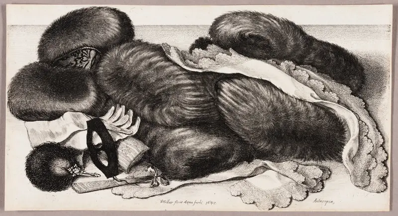 Still-Life with a Group of Muffs, a Pair of Gloves, and Two Kerchiefs