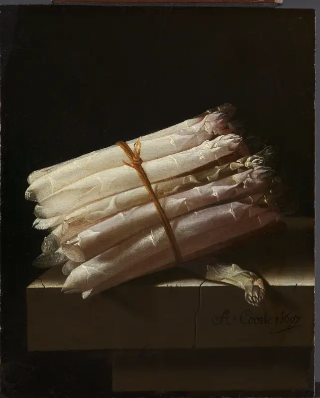 Still Life with Asparagus Wall Art by Unknown - High-Resolution Digital Print