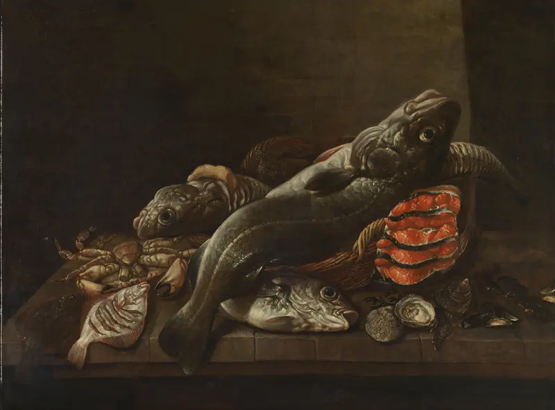 Still Life with Fish Wall Art by Isaac van Duynen - High-Resolution Digital Print